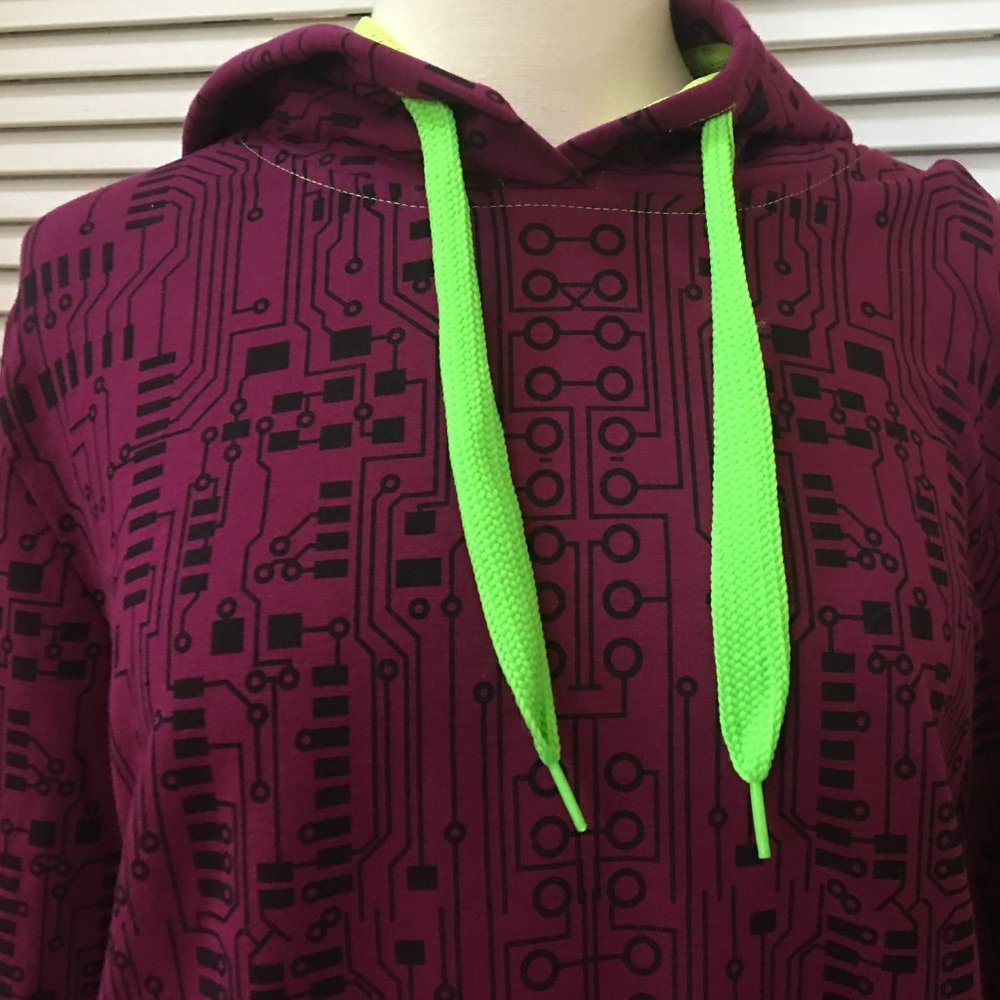 Unisex ESQUIZO (RARE) Neon Hoodie Pullover, Size M